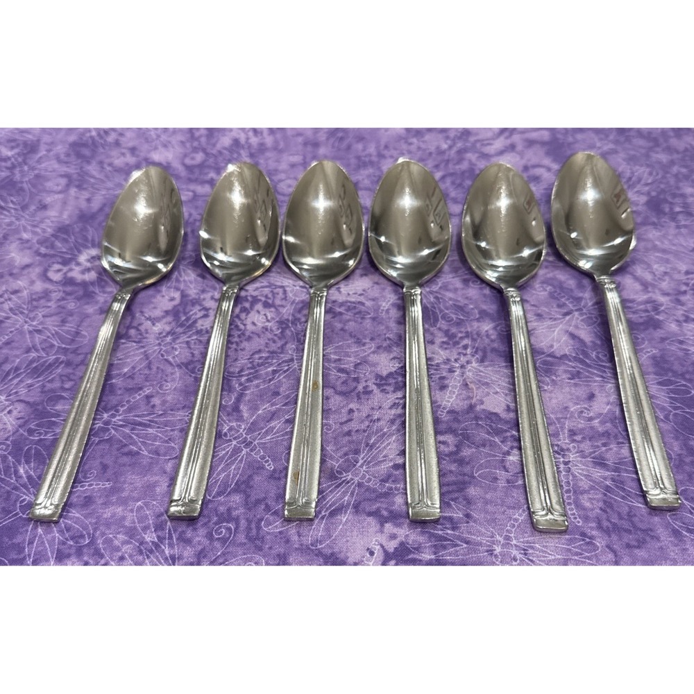 Wallace WAS244 Stainless Steel‎ Flatware Teaspoons Spoon Spoons Set Of 6